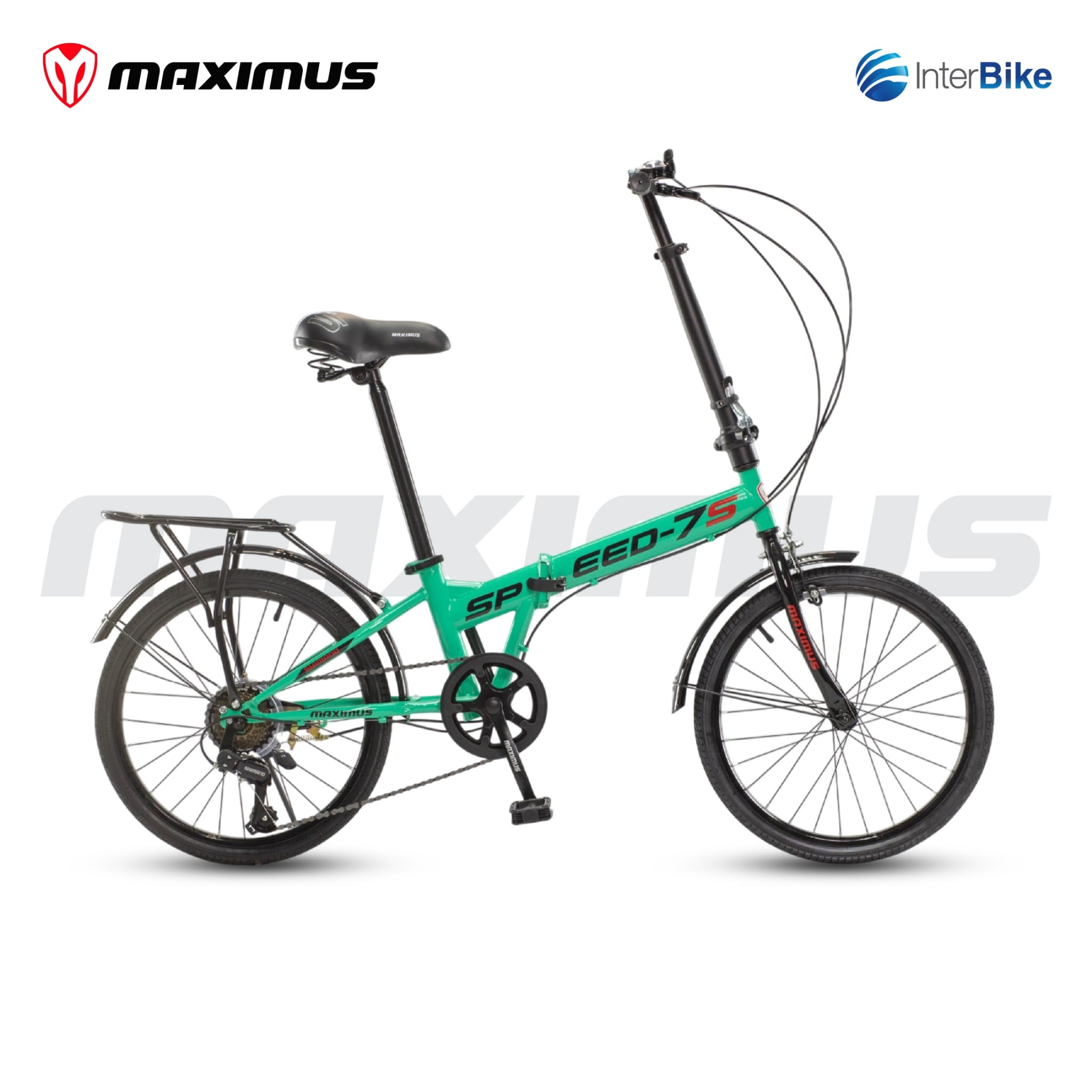 จักรยานพับ MAXIMUS รุ่น SPEED-7S สีเขียว 7เกียร์ SHIMANO_0